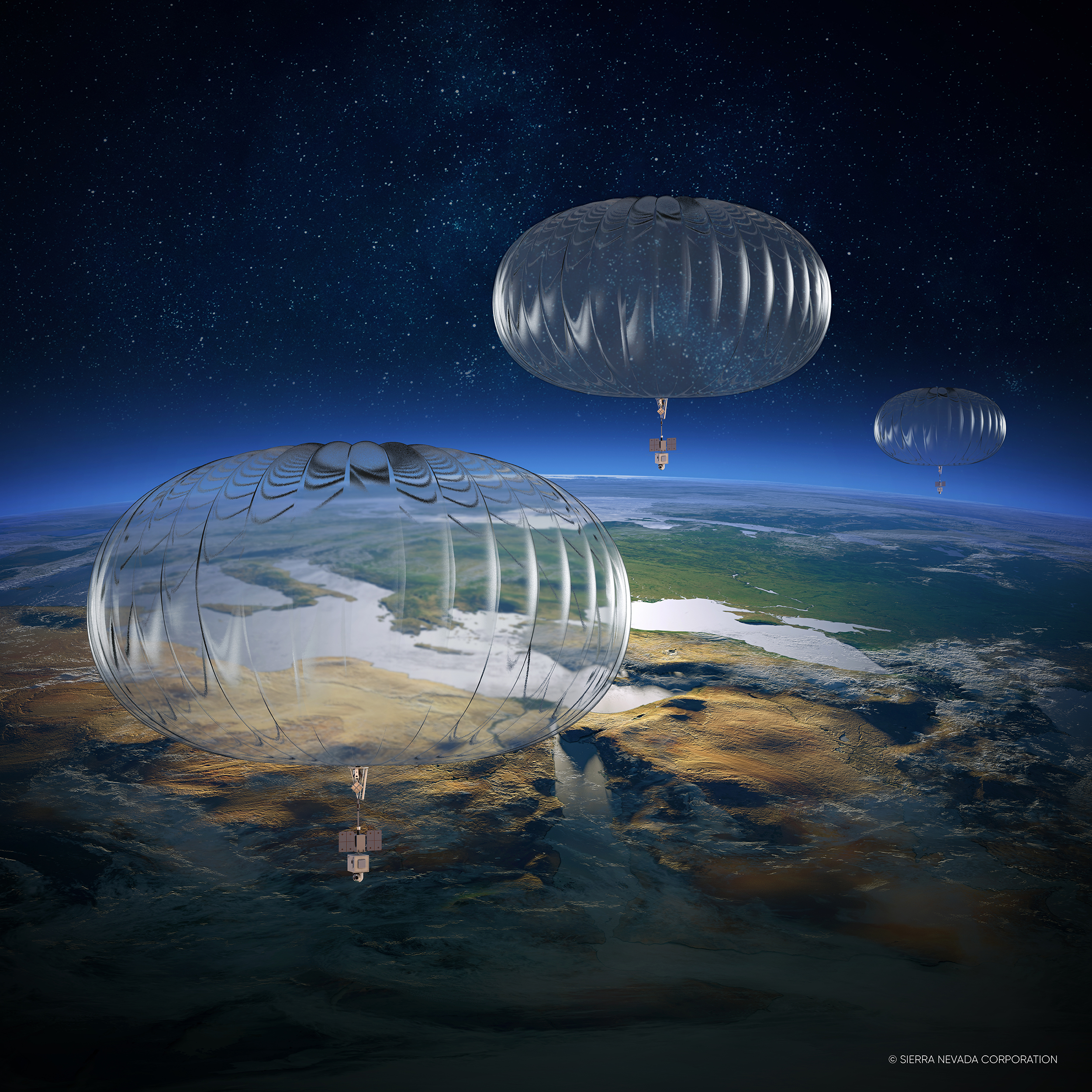 SNC High-Altitude ISR Balloon Rendering